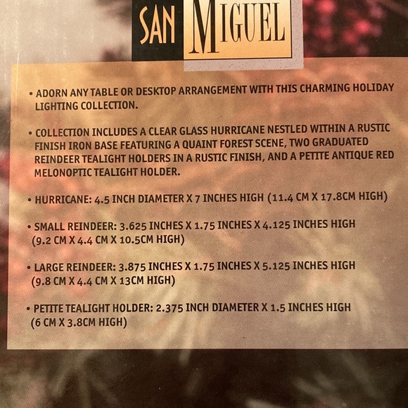 Enchanted Forest glass hurricane and tealight - Picture 6 of 7